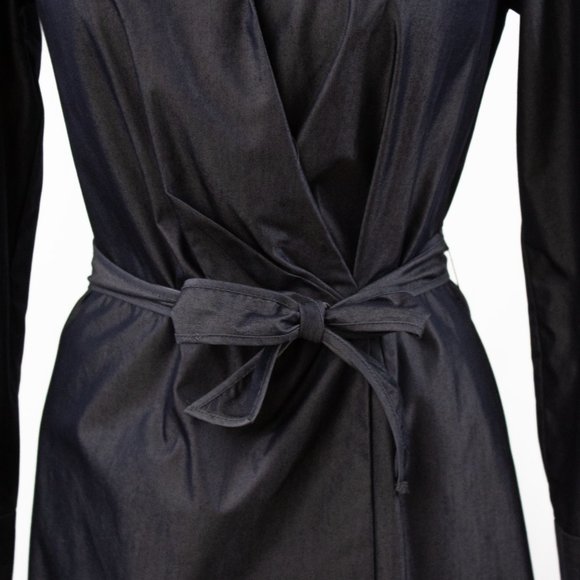 Banana Republic 6 Italian Chambray Midi Wrap Dress - Picture 3 of 10